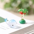thumbnail image 4 of Figuritas de animales pequeños de vidrio, 3 uds., tortuga de vidrio soplado a mano, delfín, ballena, arte, adorno de animales marinos para decoración del hogar, regalo de cumpleaños, 4 of 5