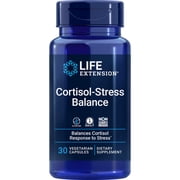 Life Extension Cortisol-Stress Balance - Manage Stress by Maintaining Healthy Cortisol Levels - Gluten-Free, Non-GMO, 1-Daily - 30 Vegetarian Capsules