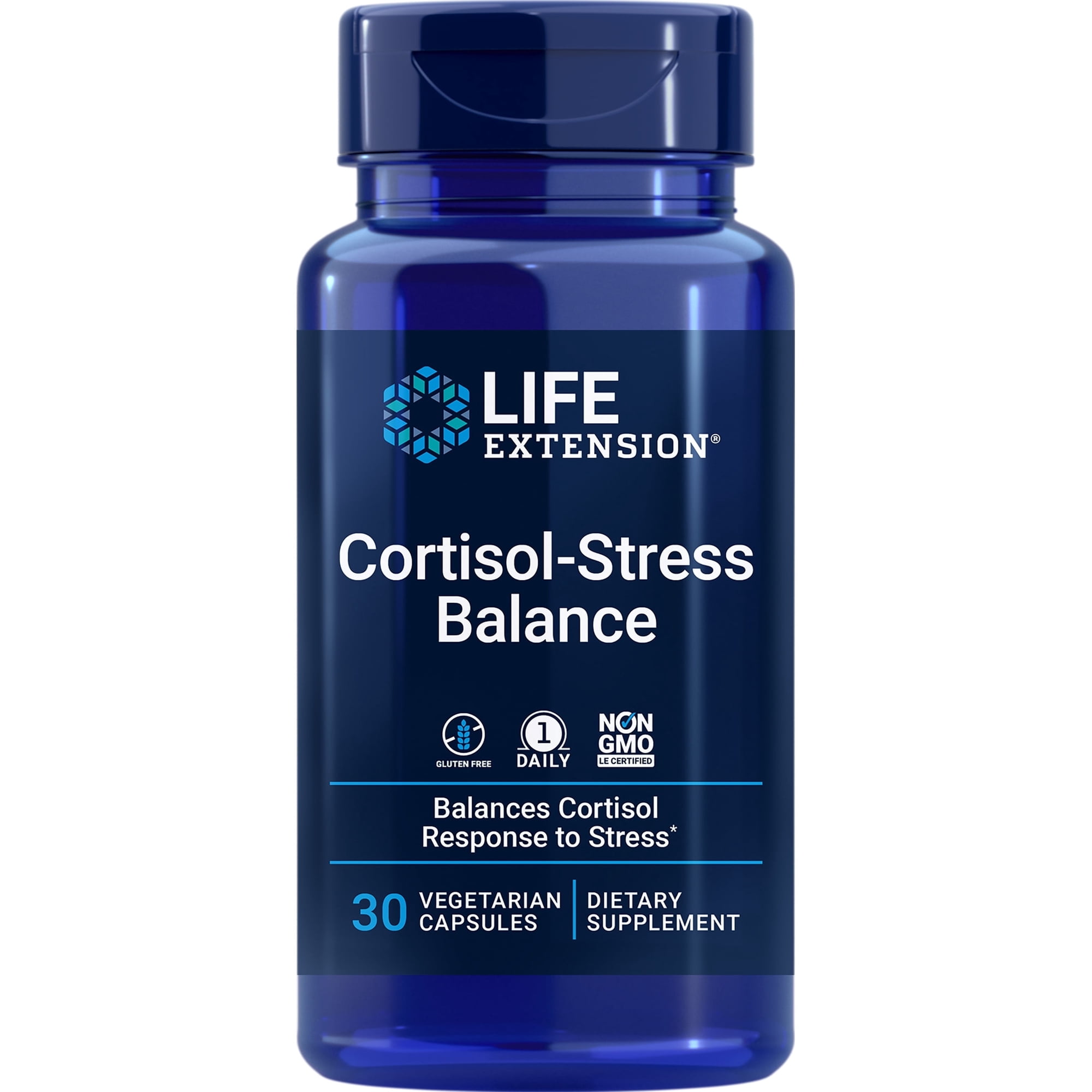 Life Extension Cortisol-Stress Balance - Manage Stress by Maintaining Healthy Cortisol Levels - Gluten-Free, Non-GMO, 1-Daily - 30 Vegetarian Capsules