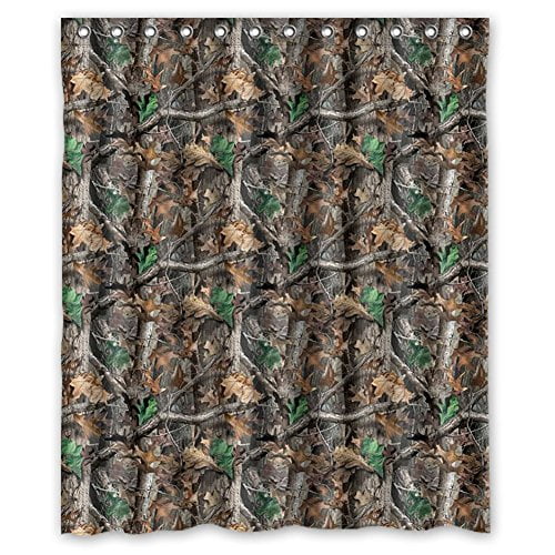 MOHome Realtree Shower Curtain Waterproof Polyester Fabric Shower Curtain Size 60x72 inches