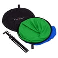 thumbnail image 2 of Fotodiox 5'x7' Fond Pliable Chromakey Vert + Bleu 2-en-1, kit de Toile de Fond avec Support, 2 of 5