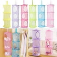 thumbnail image 2 of 3 Shelf Hanging Storage Net Kids Toy Organizer Bag Bedroom Wall Door Closet, 2 of 8