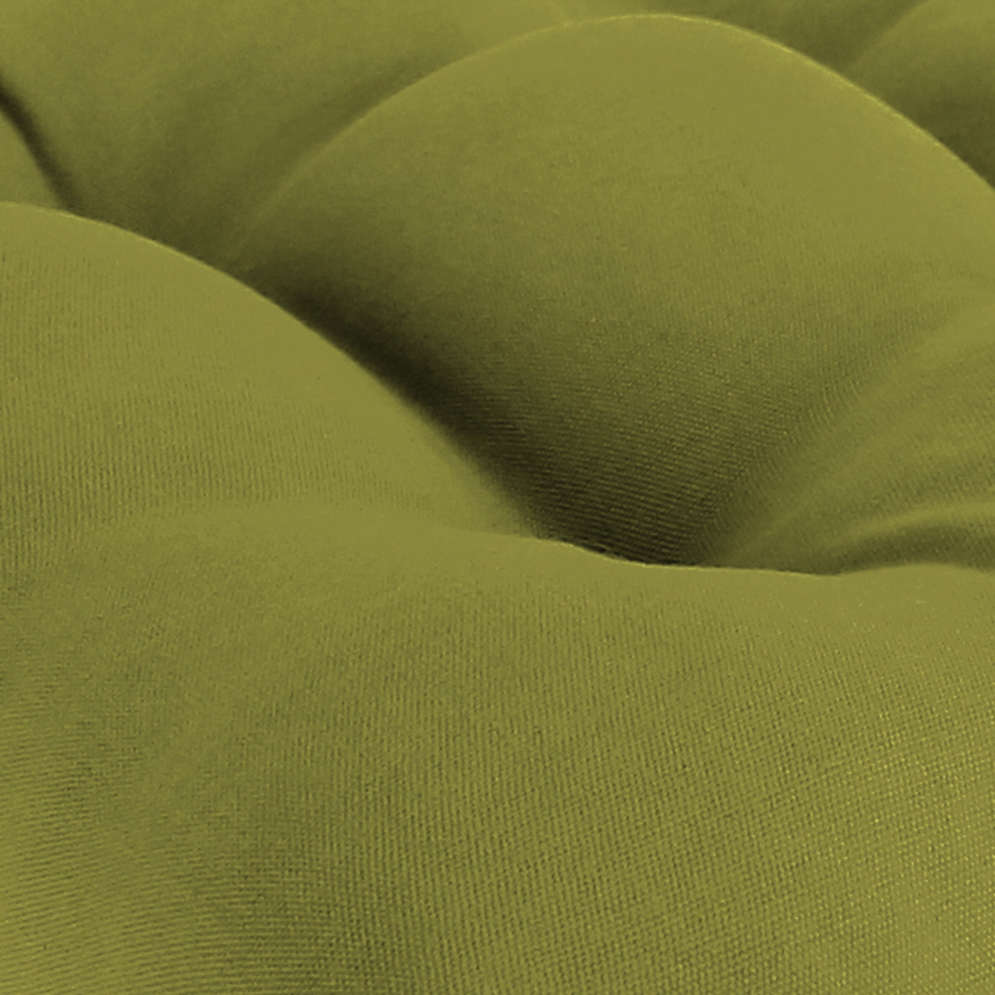 Jordan Manufacturing 3-Piece Veranda Kiwi Green Solid Tufted Outdoor Cushion with 1 Wicker Bench Cushion and 2 Wicker Seat Cushions
