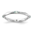 thumbnail image 6 of Auriga Fine Jewelry 925 Sterling Silver Rhodium-plated Aquamarine Ring for Women Size- 7, 6 of 6