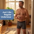 thumbnail image 4 of CARER Black Breathable Incontinence Underwear Discreet Protective Briefs for Men Size XL 2 Pack, 4 of 7