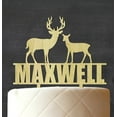 thumbnail image 3 of Custom Wedding Rustic Cake Topper Personalized Last Name Wood Cake Topper With Animals Cake Decoration 7"- 8" Inches Wide, 3 of 3