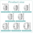 thumbnail image 2 of 24 Pcs 8 Sizes Stainless Steel Blank Rings 3 Colors Plain Inlay Finger Rings Wedding Band Ring Blank for Handmade Jewelry Making Gift 0.63-0.91inch Colorful, 2 of 5