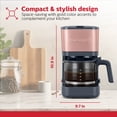 thumbnail image 6 of Holstein Housewares 5-Cup Coffee Maker with Auto Pause and Permanent Filter, Dark Grey & Rose Gold, 6 of 8