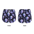 thumbnail image 3 of Gukieu flower Skull crystal Print Women's Sports Shorts with Drawstring Elastic Waistband for Running, Yoga, Fitness-Large, 3 of 7