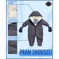 thumbnail image 3 of Urban Republic Baby Boys Snowsuit Full Sherpa Fleece Lined Infant Pram Quilted Baby Winter Suit (3M-9M), 3 of 7