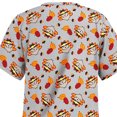 thumbnail image 4 of Puntoco Blusa de manga corta con cuello en V para mujer, uniforme de trabajo, blusa de Acción de Gracias de Navidad Puntoco Puntoco-2628, 4 of 6