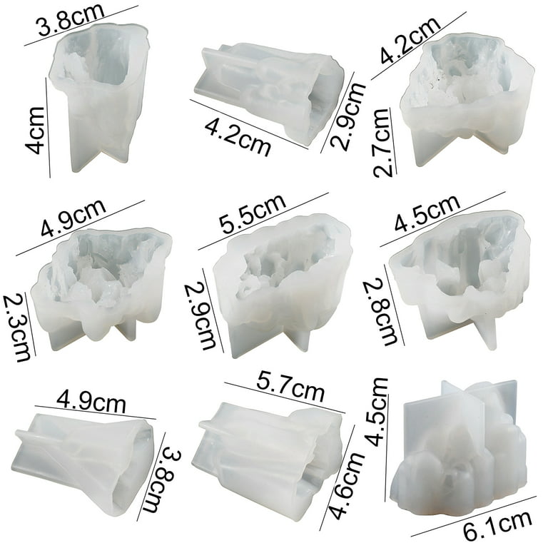11 Styles Crystal Cluster Stone Silicone Mold for Epoxy Resin DIY Frosted  Crystal Cluster Resin Casting Mould Home Jewelry Decor