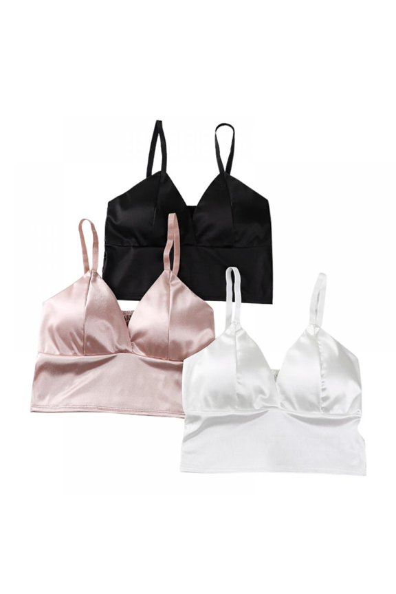 3 Pack Sexy European and American ladies Deep V Neck Summer Sexy Solid Color Wild Tube Bra Strap