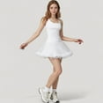 thumbnail image 3 of Women's Tulle Mini Skirt with Soft Lining and Layered Ruffle Hem for a Whimsical Ballet-Inspired Look - Medium, White, 3 of 7