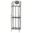thumbnail image 1 of Bistro Bakers Rack, Shelves, Slim Line Design, Black, Iron, Scrolled Details, Foldable, For Indoor and Outdoor Use, 58 Inches Tall, 1 of 3