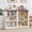 White, variant on Buildhom 43" Tall Farmhouse Bookshelf, 3-Tier Solid Wood Bookcase with Adjustable Shelves for Living Room & Office, Walnut