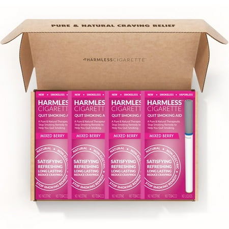 Harmless Cigarette,Mixed Berry,Nicorette Alternative & Quit Smoking Aid,4pk
