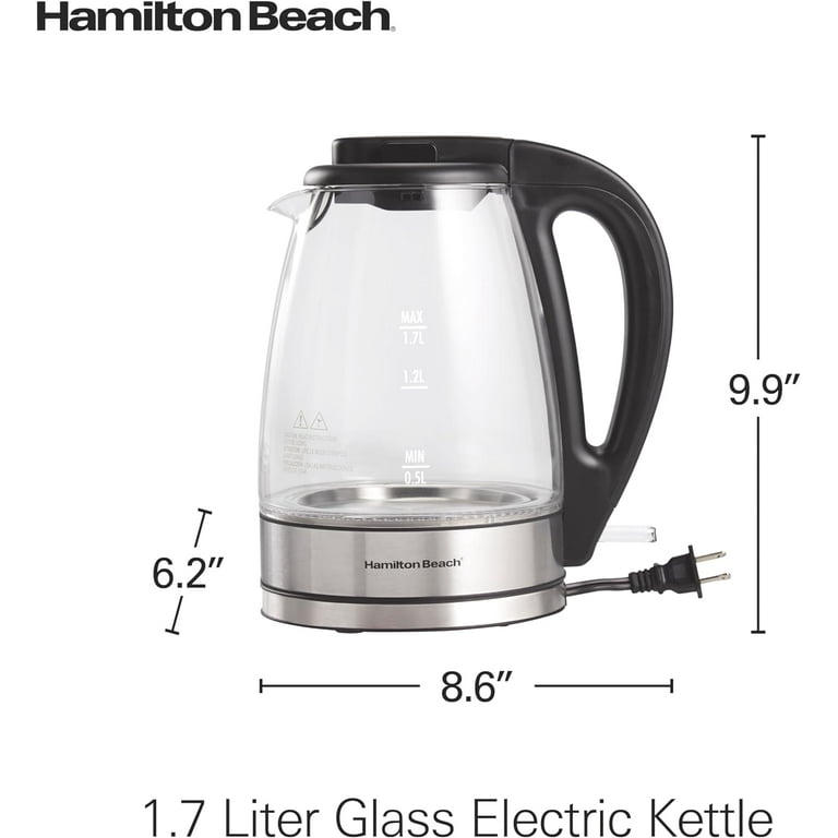 Hamilton Beach Electric Kettle, Boiling Water Demo Review, Model 40865