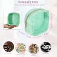 thumbnail image 2 of Unique Bargains Clear Mini Makeup Bag Small Makeup Bag Transparent Cosmetic Zipper Pouch for Purse Mint Green, 2 of 7