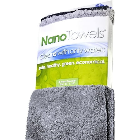 

- The Amazing Eco Cloth That Cleans Virtually Any Surface With Only Water. No More Paper Towels Or Toxic Chemicals. 4-Pack (14x14 Grey)