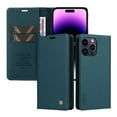 thumbnail image 1 of Funda para iPhone 15 Pro Max Estuche de Cuero PU Tipo Cartera con Ranuras para Tarjetas y Cierre Magnético, 1 of 5