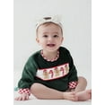 thumbnail image 5 of Rovasas Baby Christmas Romper Gingerbread Man Embroidery Long Sleeve Jumpsuit, 5 of 9