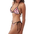 thumbnail image 2 of Disketp Makeup print Women's Two Piece Bikini Swimsuit Sexy bikini Halter String Triangle Bikini Sets, 2 of 6