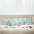 thumbnail image 3 of Ambesonne Floral Throw Pillow Cover 4 Pack, Spring Season Plants, 18", Pale Blue Pale Green, 3 of 6