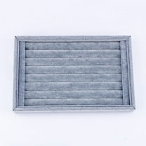 Details About Velvet Jewelry Earring Ring Display Organizer Box Tray Holder Storage Showcase,Gray