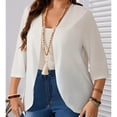 thumbnail image 3 of Posijego Womens Plus Size Cardigans 3/4 Sleeve Open Front Lightweight Causal Soft Cardigan Summer Loose Cover ups Jackets, 3 of 7