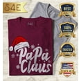 thumbnail image 2 of S4E Men's Papa Claus Santa Hat Christmas T-Shirt Large Maroon, 2 of 4