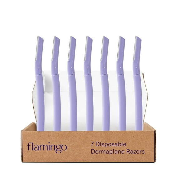 Flamingo Dermaplane Razor - Face Razors for Women, Disposable, 7-Pack