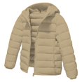 thumbnail image 3 of XIMIN Kids Coat Girls Boys Warm Quilted Puffer Jacket Travel Jackets Lightweight Long Sleeve Packable Fall Winter Outerwear Coats Cozy Tween Trendy Clothes, 3 of 9