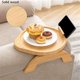 thumbnail image 2 of 360° Rotating Round Sofa Armrest Tray Table for Food, 90cm, 2 of 5