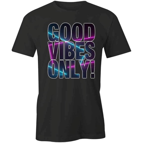Good Vibes Only T-Shirt | Positive Vibes Black Tee Gift