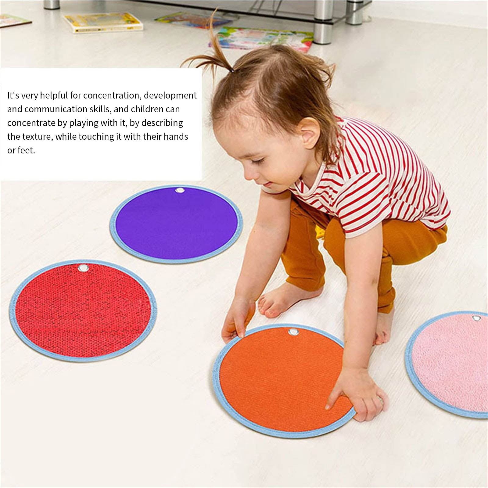 Sensory Training Mat For Child Play Rug Multiple Texture For Sensory Development & Interactive Learning