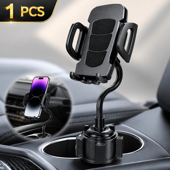 Car Cup Holder Phone Mount with 360° Rotation Adjustable Gooseneck,Car Phone Holder Mount for All Smartphones Cup Holder Cell Phone Automobile Cradles
