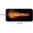 thumbnail image 2 of Home Decor Personalized Memory Foam Anti-Fatigue Kitchen Floor Mat,Electric Guitar in fire Flames Isolated on Black,Comfort Office Standing Area Rug Carpet Non Slip,47.2" x 17.7", 2 of 5
