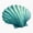 1pcs, variant on Teal Clam Shell Beachy Coastal Nautical Seashell Sticker