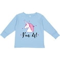 thumbnail image 3 of Inktastic 4th Birthday Cute Unicorn Girls Long Sleeve Toddler T-Shirt, 3 of 5