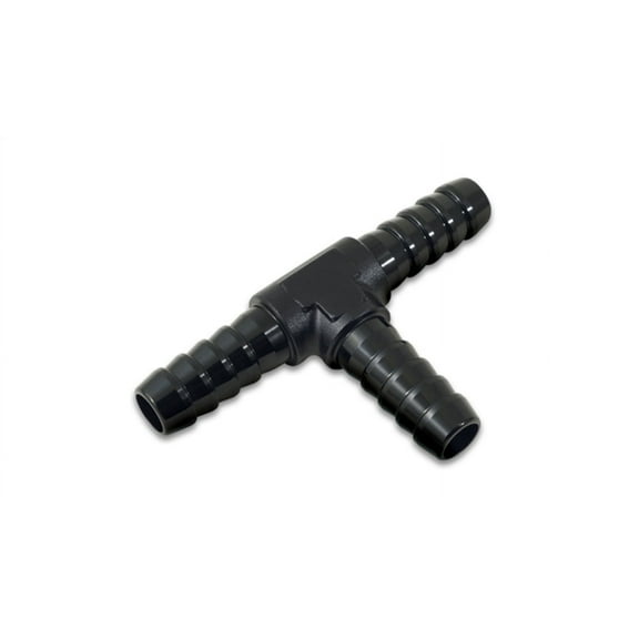 Vibrant Performance 3/8in Barbed Tee Adapter - Black Anodized