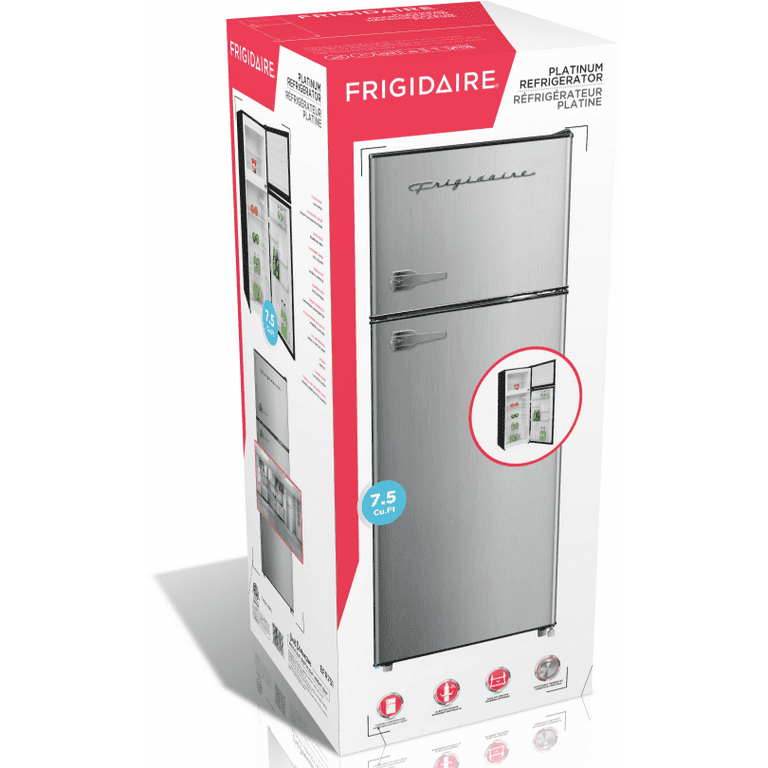 Frigidaire EFR751, 2 Door Apartment Size Refrigerator with Freezer, 7.5 cu  ft, Platinum Series, Stainless Steel - AliExpress