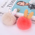 thumbnail image 1 of Oneway, venta al por mayor, moda, orejas de conejo, llavero de felpa, llavero de piel sintética, llavero con pompón de bola de hojaldre oso de fresa Juguete, 1 of 6