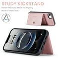 thumbnail image 3 of Wallet Case for iPhone 16e with Detachable Card Holder Slots, Premium PU Leather Slim Protective Cover with Back Kickstand Magnetic Closure, Shockproof Phone Case for iPhone 16e, Pink, 3 of 8