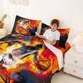 thumbnail image 3 of Erosebridal Basketball Graffiti Splash Full Size Sheets 4-Piece for Kids Teens,Boys Girls Sport Gamer Bed Sheets,Ultra Soft Home Decor, 3 of 5