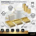 thumbnail image 3 of SparkSettings Gold Dinnerware Plates Cutlery Napkins Wedding Party Supply Set, 3 of 6