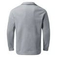 thumbnail image 6 of Baqcunre Oversized Sweatshirt,Zipper Solid Stand Collar Hoodless Pullover Loose Oversize Sweater Coat Sweatshirts for Men,Long Sleeve Shirts for Men Men's Fashion Hoodies & Sweatshirts Grey L, 6 of 6