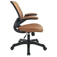thumbnail image 3 of UrbanPro Modern Fabric/Sponge Office Chair with Flip-Up Arms in Tan/Black, 3 of 4