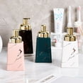 thumbnail image 2 of Dowbom Ceramic Foaming Soap Dispenser, Marble Pattern Foam Soap Dispenser With Gold Pump, 2 of 9
