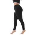 thumbnail image 4 of Zerdocean Leggings De Longitud Completa, Ligeros, Modales, Talla Grande, Para Mujer, Color Negro, 2X, 4 of 5